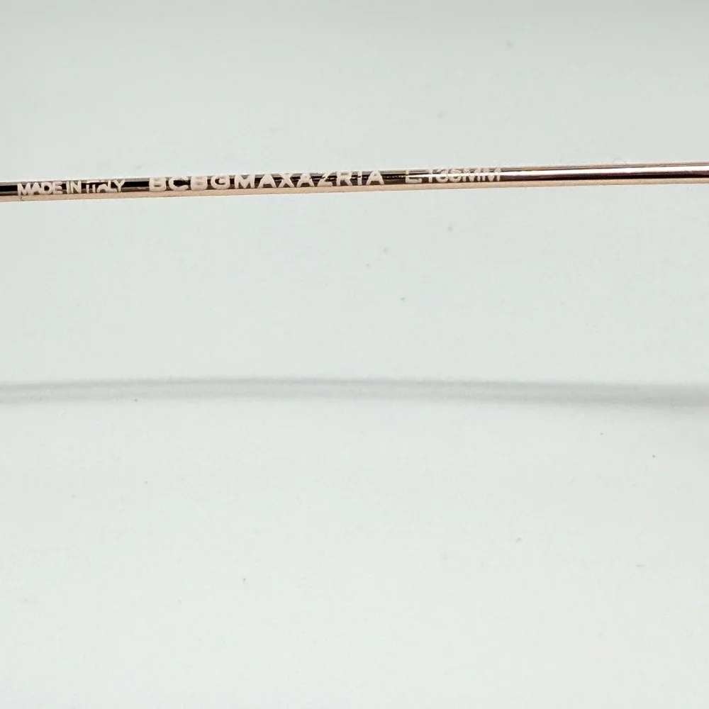 BCBGMAXAZRIA Womens Eyeglasses Frame Rose Gold Cat‎ Eye  Made in Italy 21375